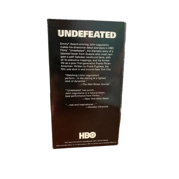 Vintage 2003 Undefeated For Emmy Consideration VHS Tape Leguizamo Director - Picture 3 of 3